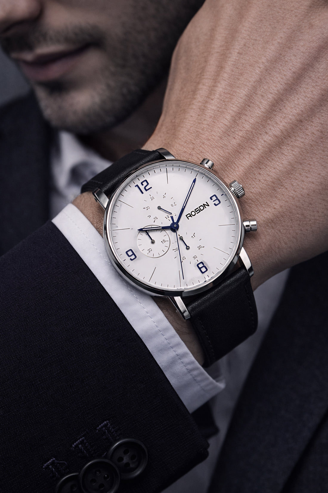 Heritage Timer | Black White Quartz Movement Watch