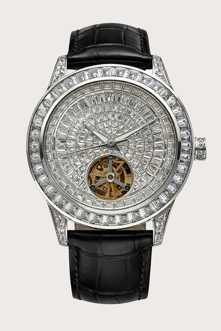 NovaCore Diamond | Black Silver Mechanical Watch