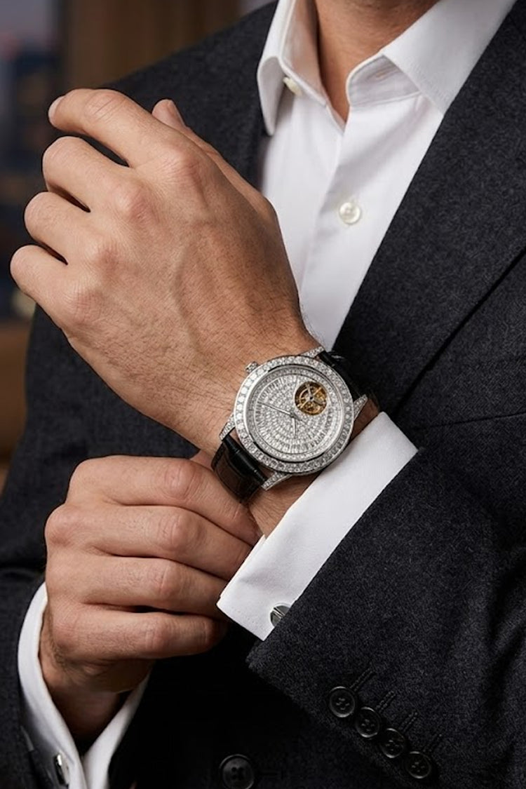 NovaCore Diamond | Black Silver Mechanical Watch