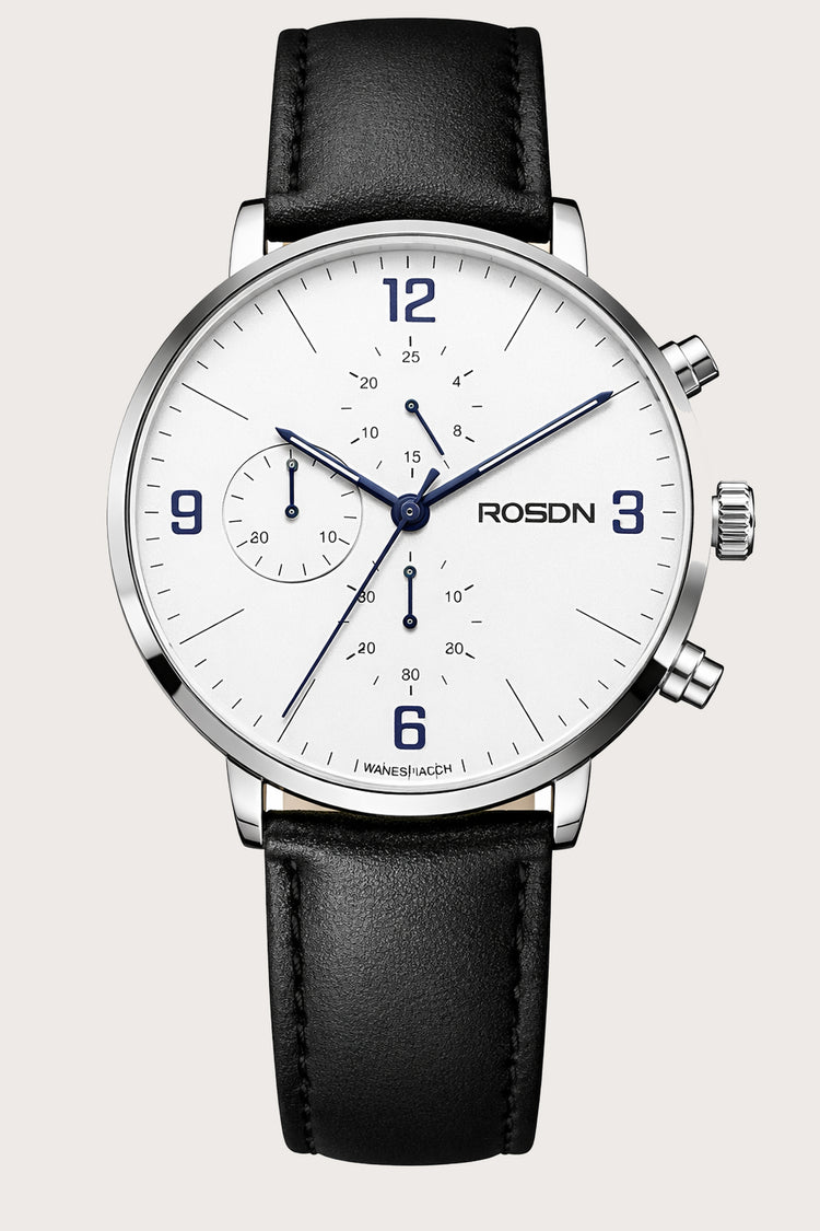 Heritage Timer | Black White Quartz Movement Watch