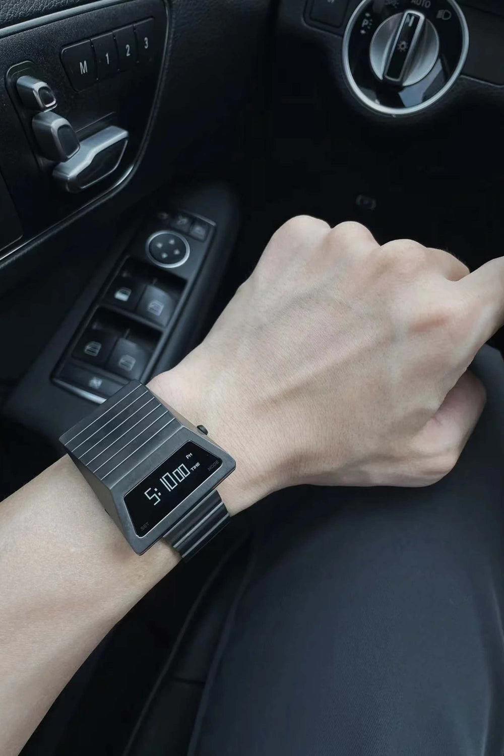 Armored Tank | Metallic Black Digital Watch