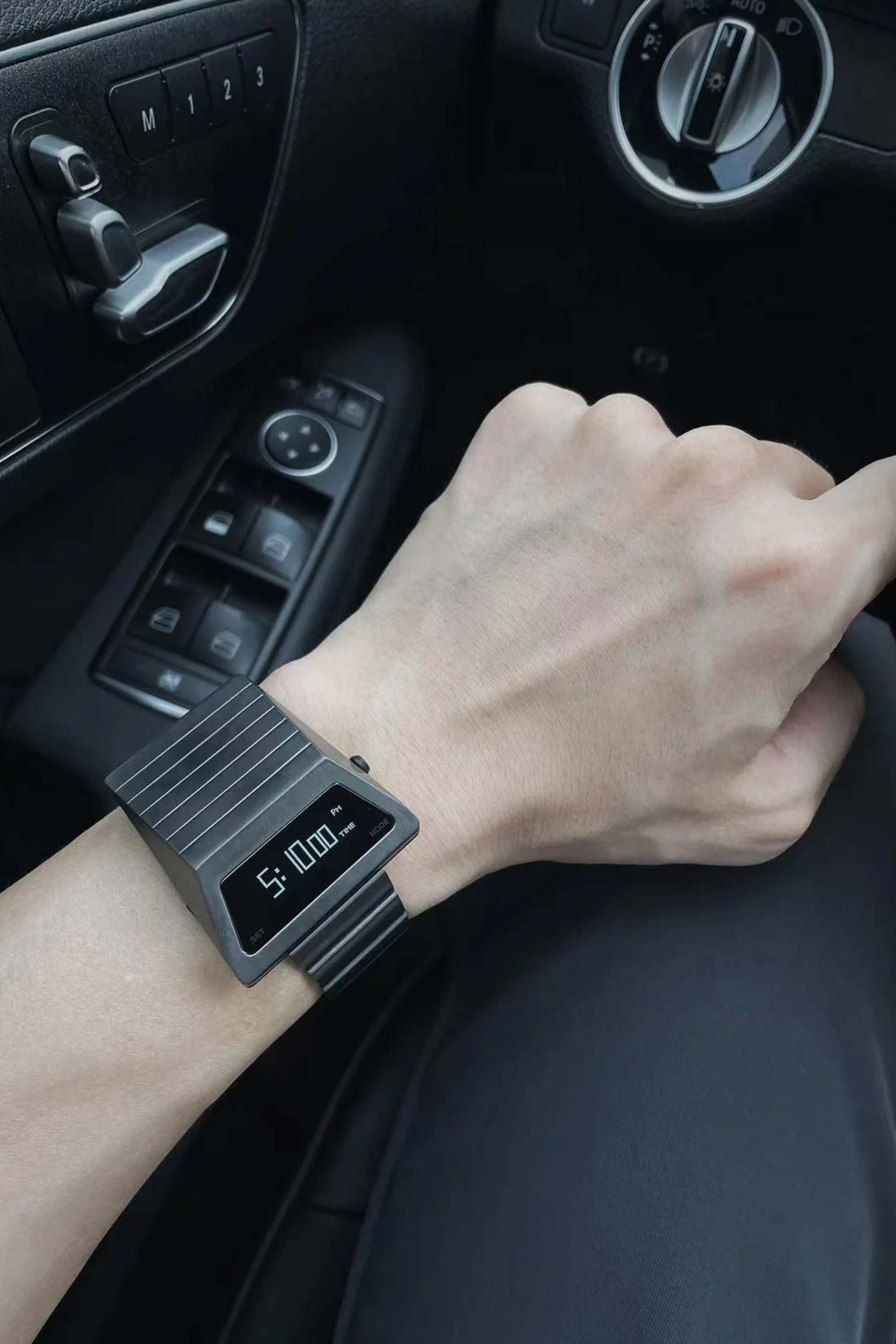 Armored Tank | Metallic Black Digital Watch