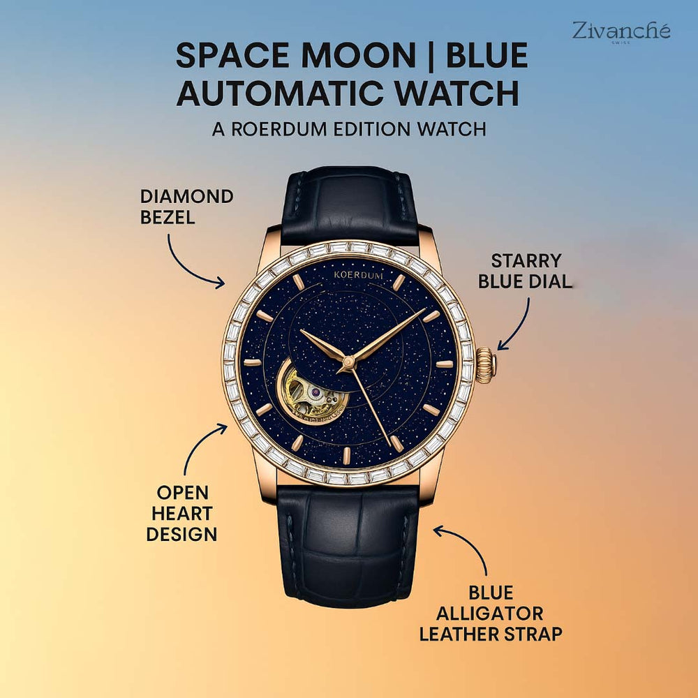 Space Moon | Blue Automatic Watch | A Roerdum Edition Watch (39907737)