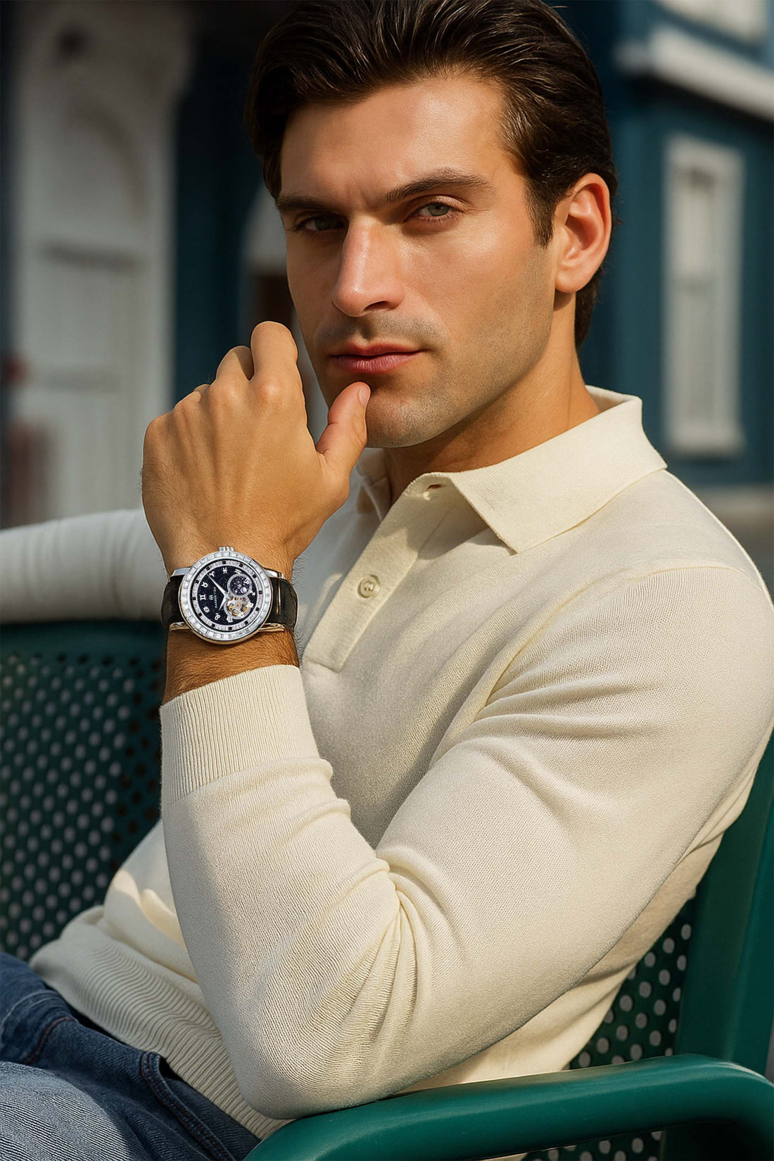 Gemini  Universe | Black Silver Automatic Watch | A Harbor View Edition Watch