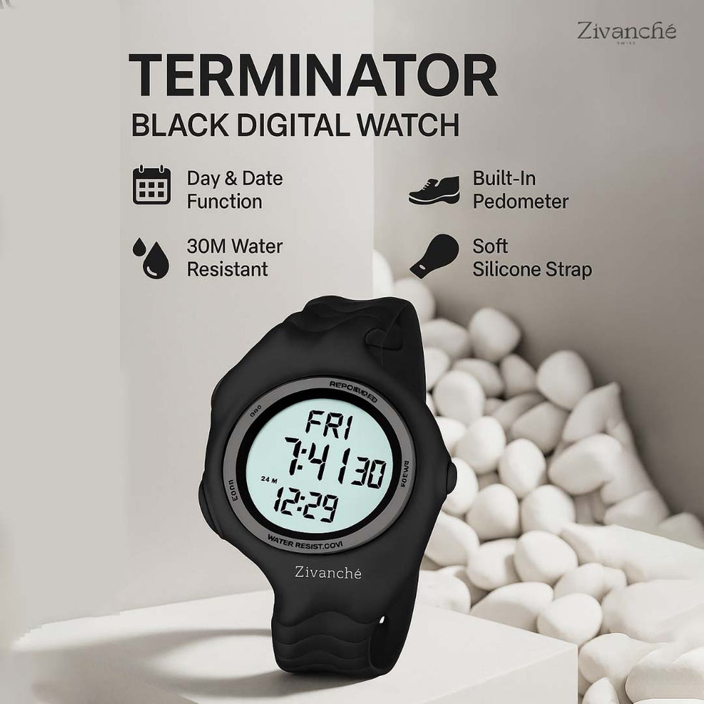 Terminator | Black Digital Watch