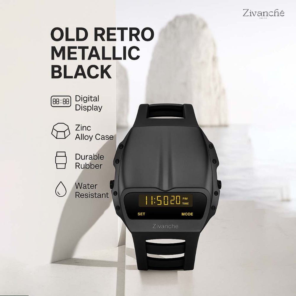 Old Retro | Dark Grey Digital Watch