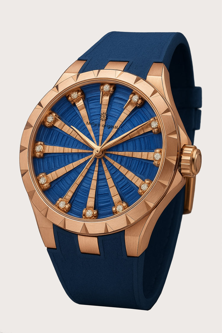 Twelve Knights | Blue Rose Gold Automatic Watch | A Mclaro Edition Watch (43014177)
