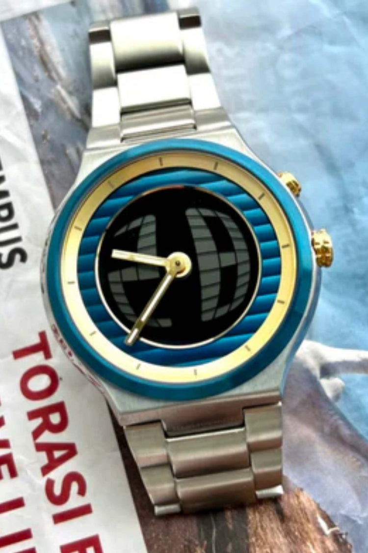 Spin Dial | Silver Blue Automatic Watch