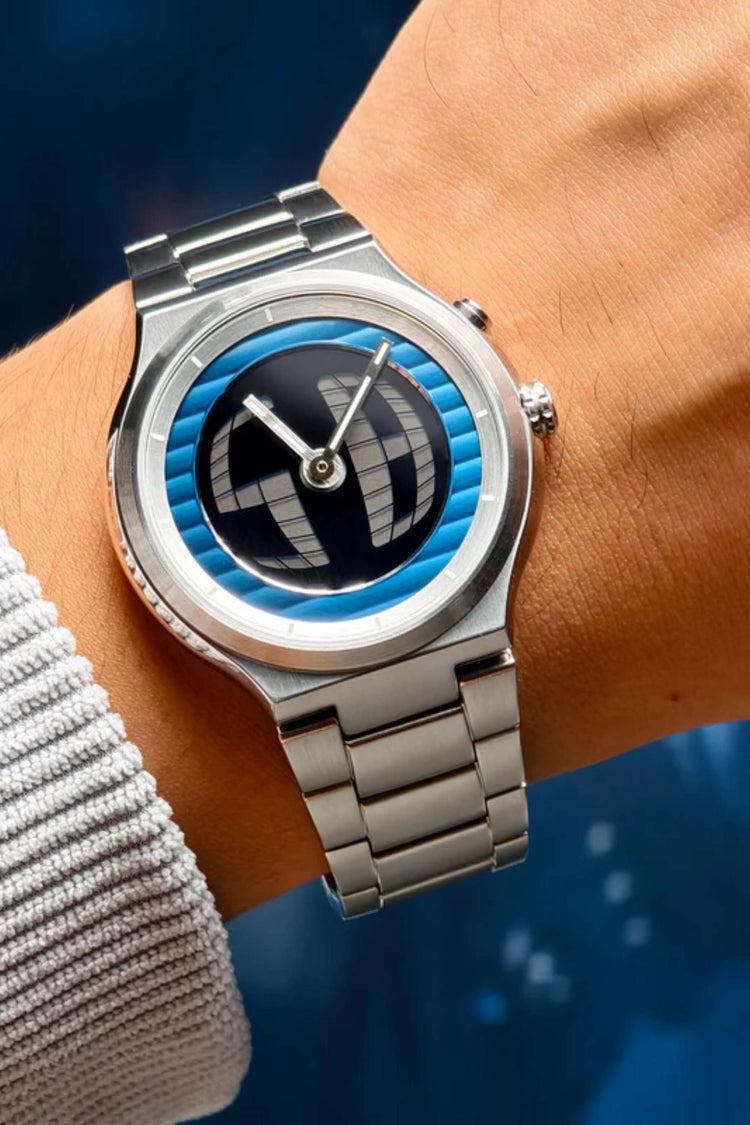 Spin Dial | Silver Black Automatic Watch