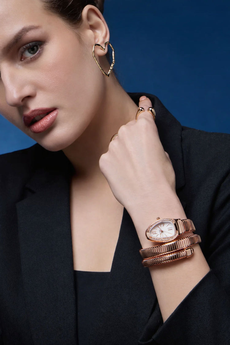 Le Serpent | Rose Gold White Serpenti Watch | A Bovbo Edition Watch - (42153772)