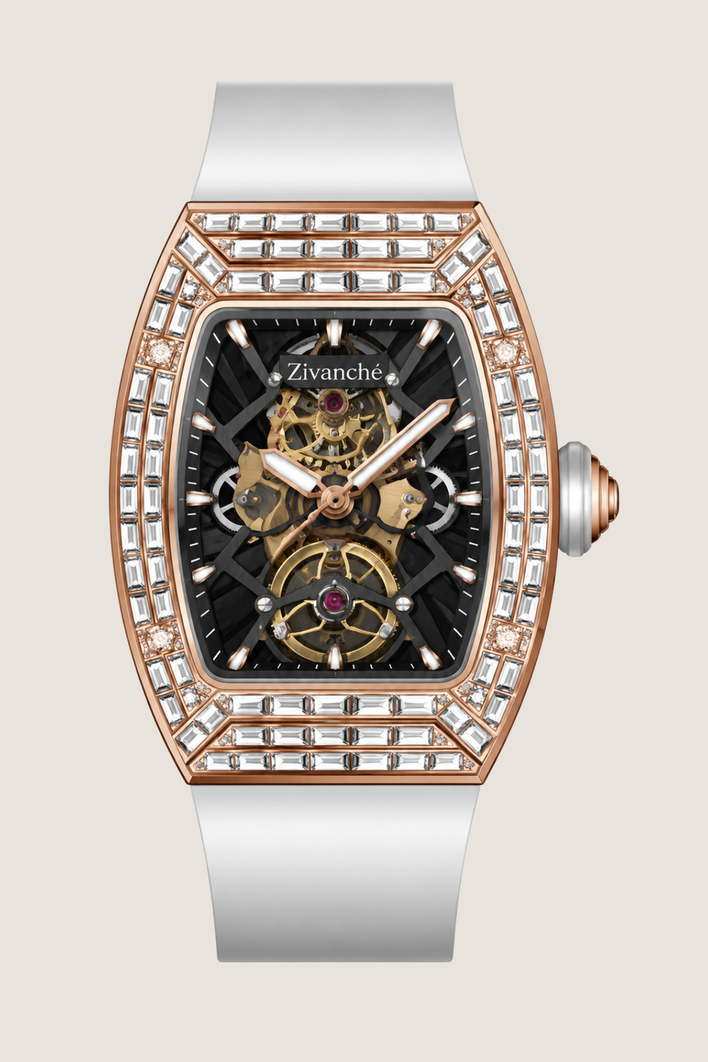 Gemstone Edition Luxury Skeleton Zivanche  Watch