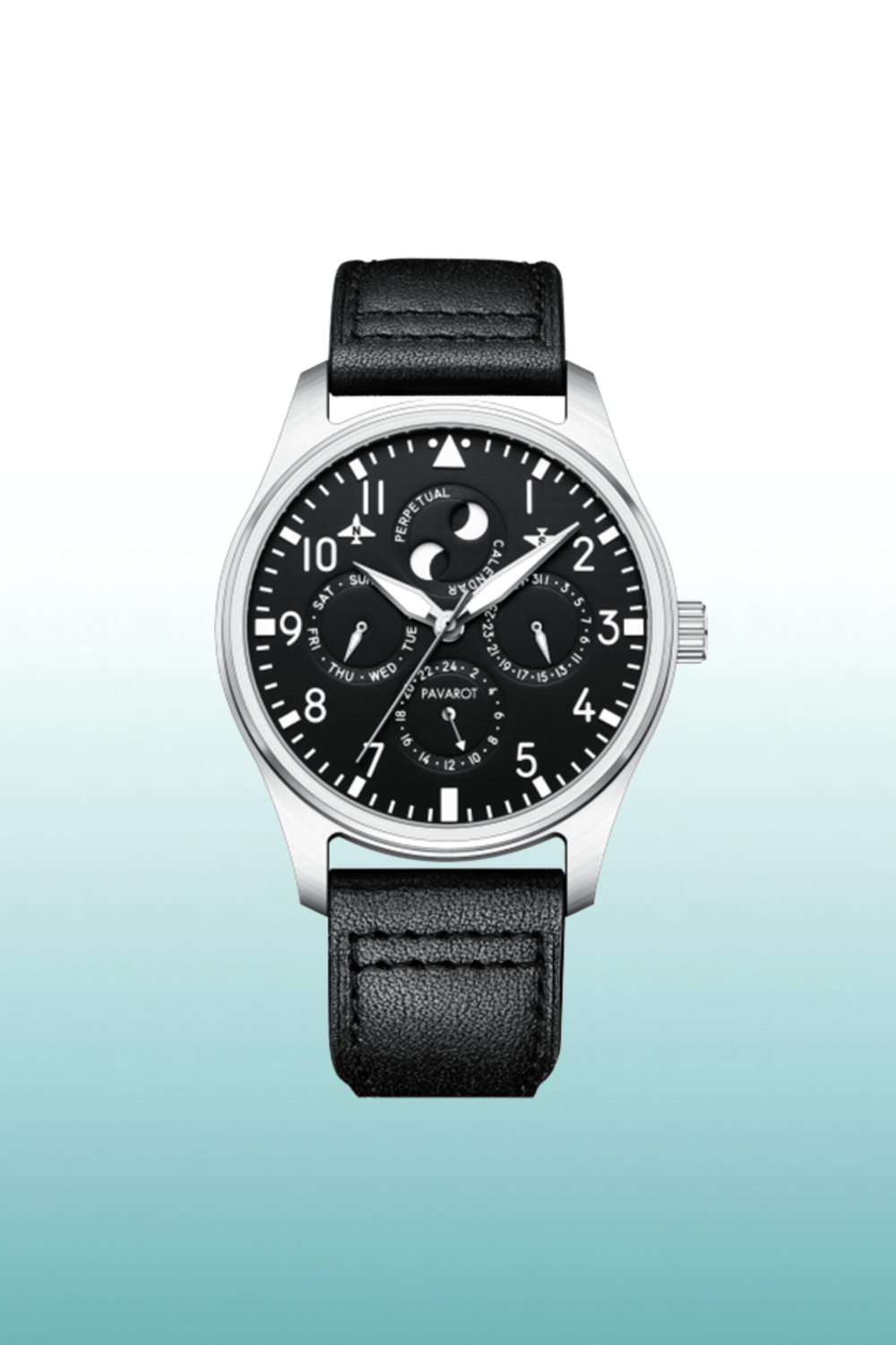 Perpetual Black Classic Moonphase Watch