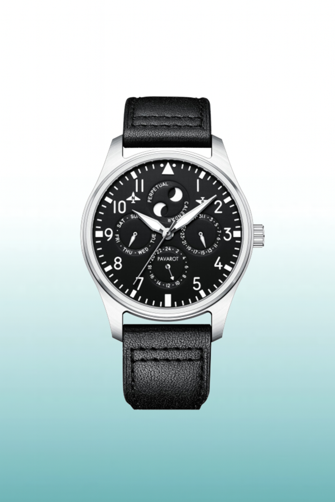 Perpetual Black Classic Moonphase Watch