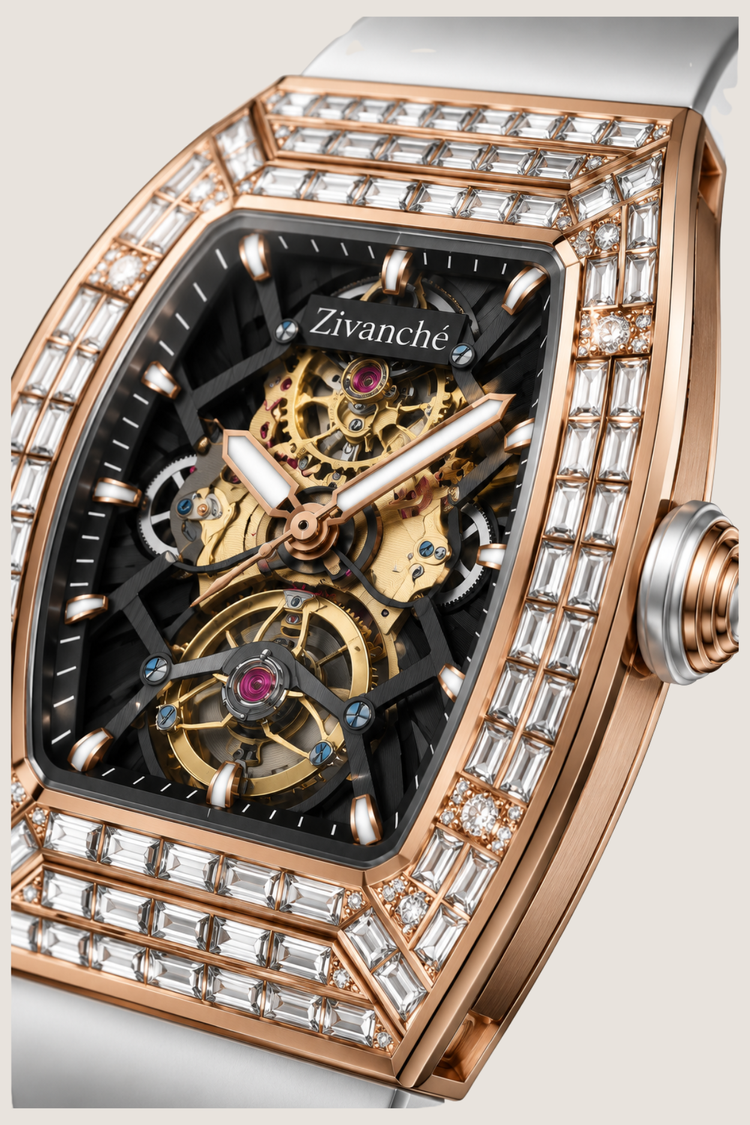 Gemstone Edition Luxury Skeleton Zivanche  Watch
