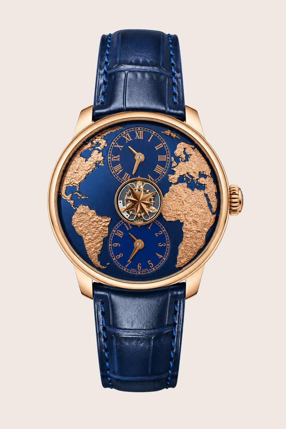 Empire of Time | Blue Rose Gold World Automatic Watch - (39907754)