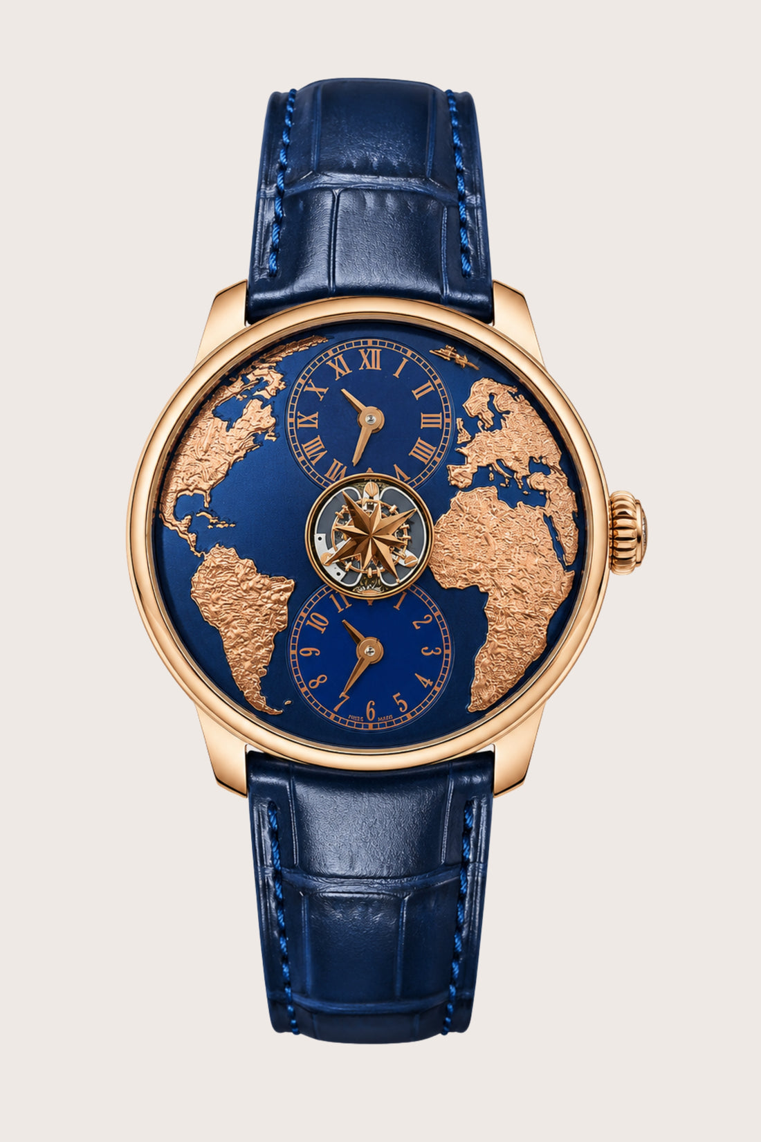 Empire of Time | Blue Rose Gold World Automatic Watch - (39907754)