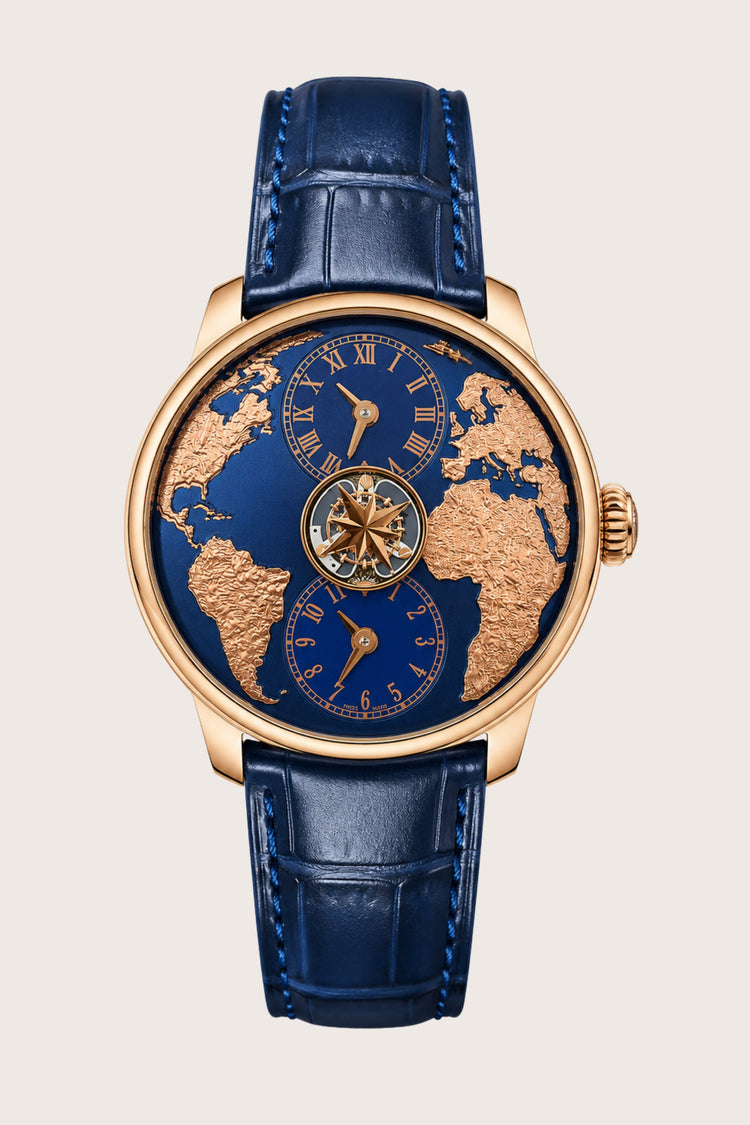 Empire of Time | Blue Rose Gold World Automatic Watch - (39907754)