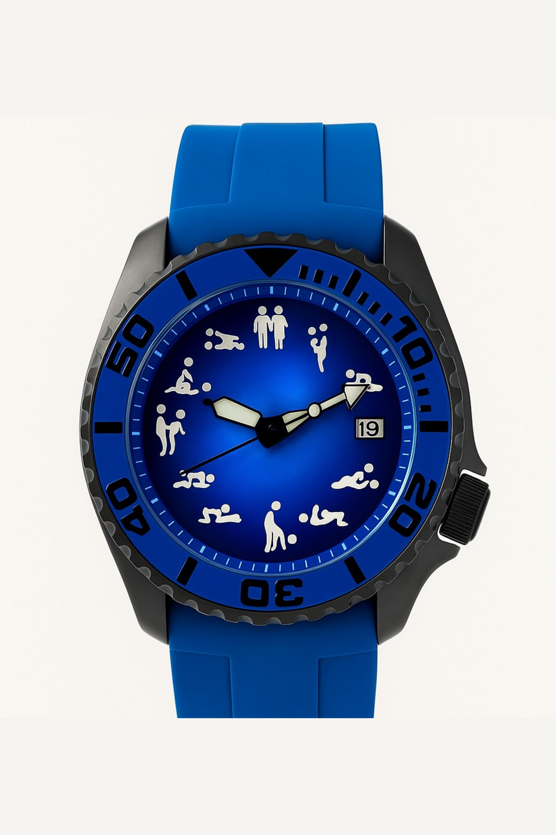 Luxury Pulse Forge Fun Time Blue Automatic Watch