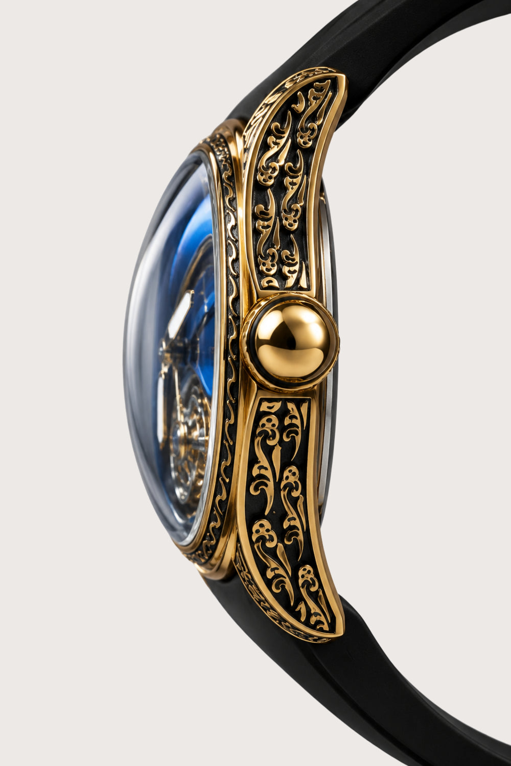 Luxury Ornate Gold Astronomical Tourbillon Watch