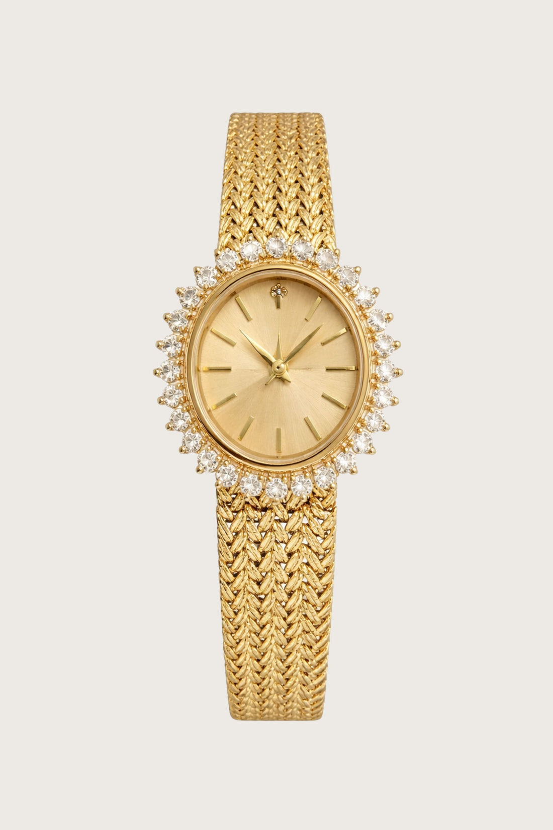 The Crown Jewel | Golden Diamond Oval Watch - (ZIVOVCWJWGLDDMD0103)