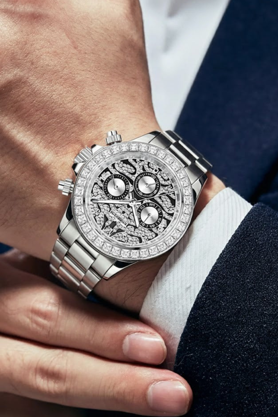 Ice River Series - Silver Tiger Daytona - Roerdum Edition Fully Automatic Watch