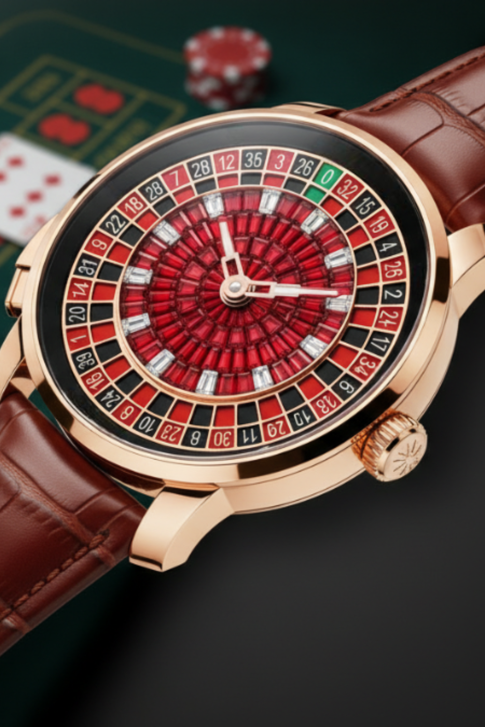 Casino Series Rose Gold Roulette Automatic Watch – Spiral Three Edition - (41018909)