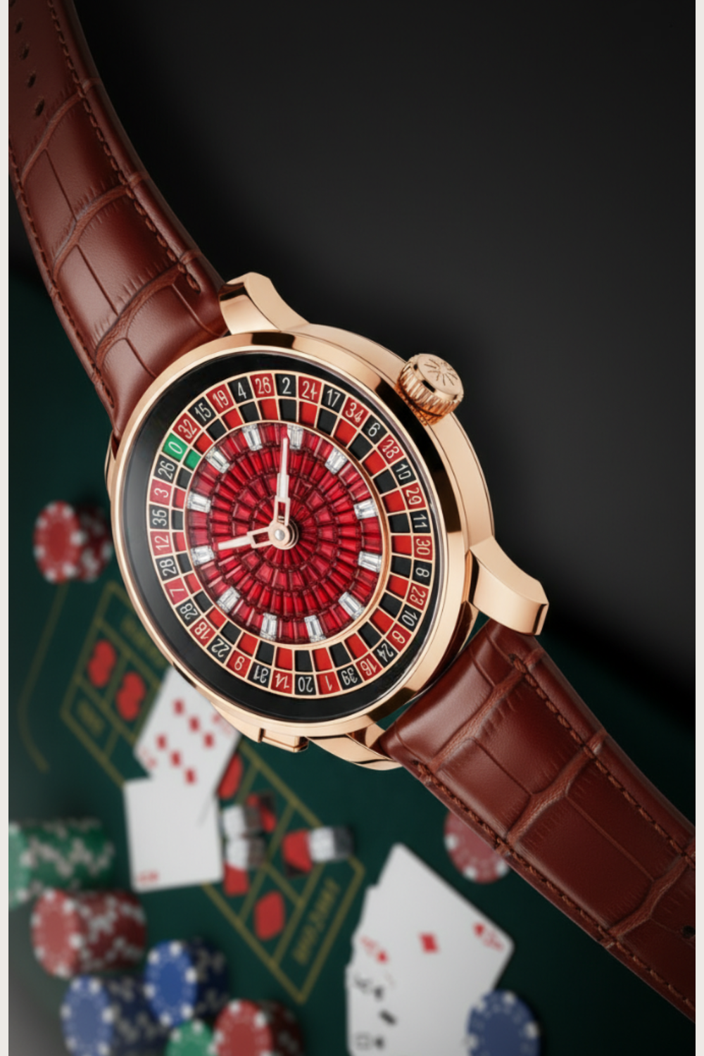 Casino Series Rose Gold Roulette Automatic Watch – Spiral Three Edition - (41018909)
