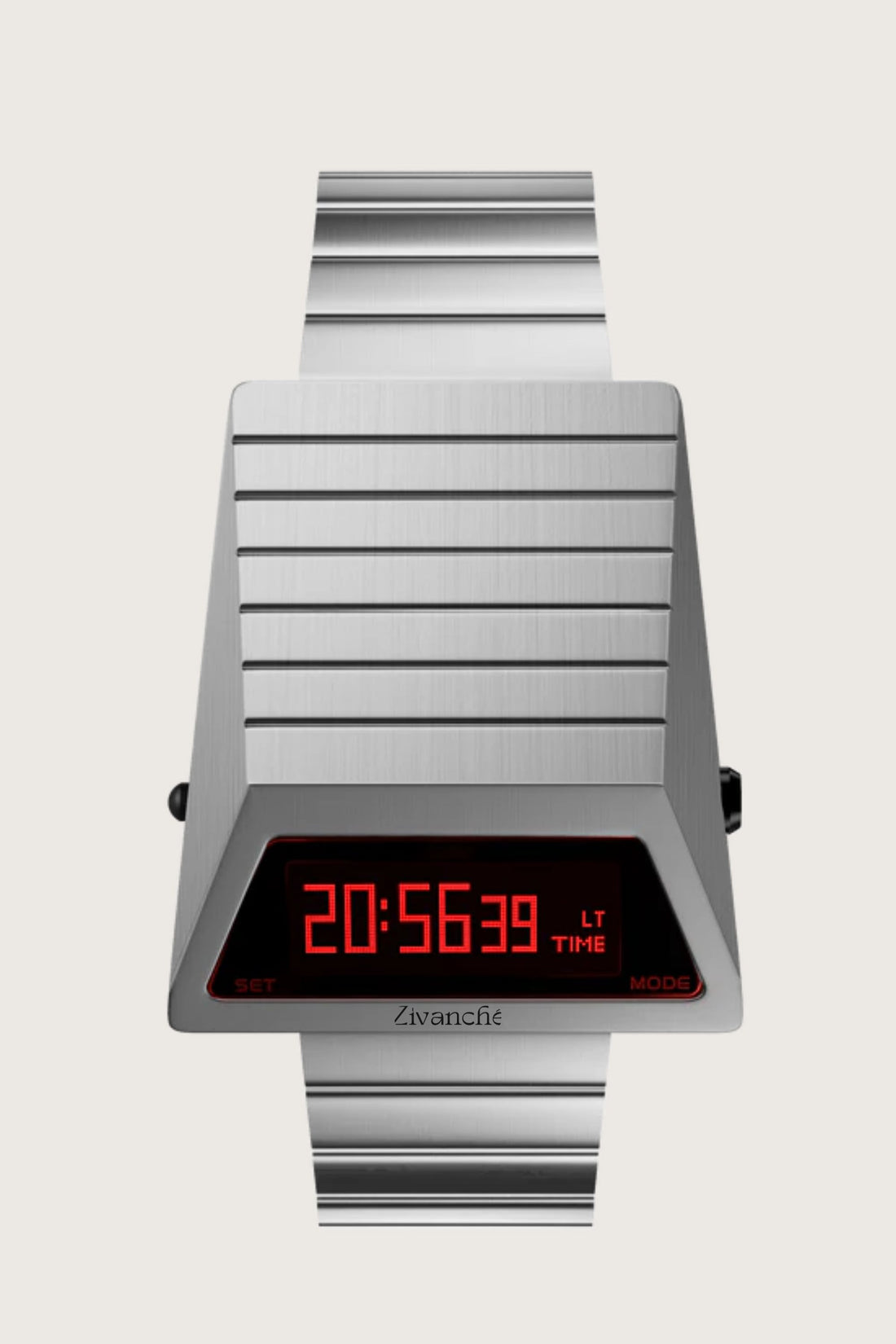 Armored Tank | Metallic Silver Digital Watch