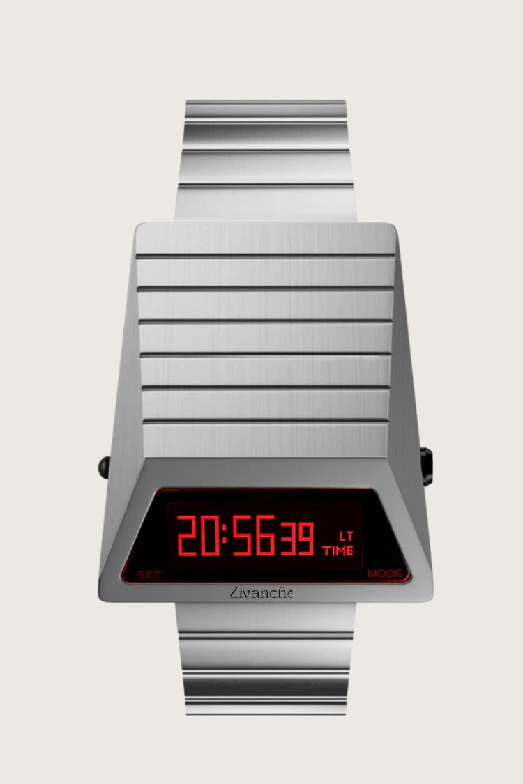 Armored Tank | Metallic Silver Digital Watch