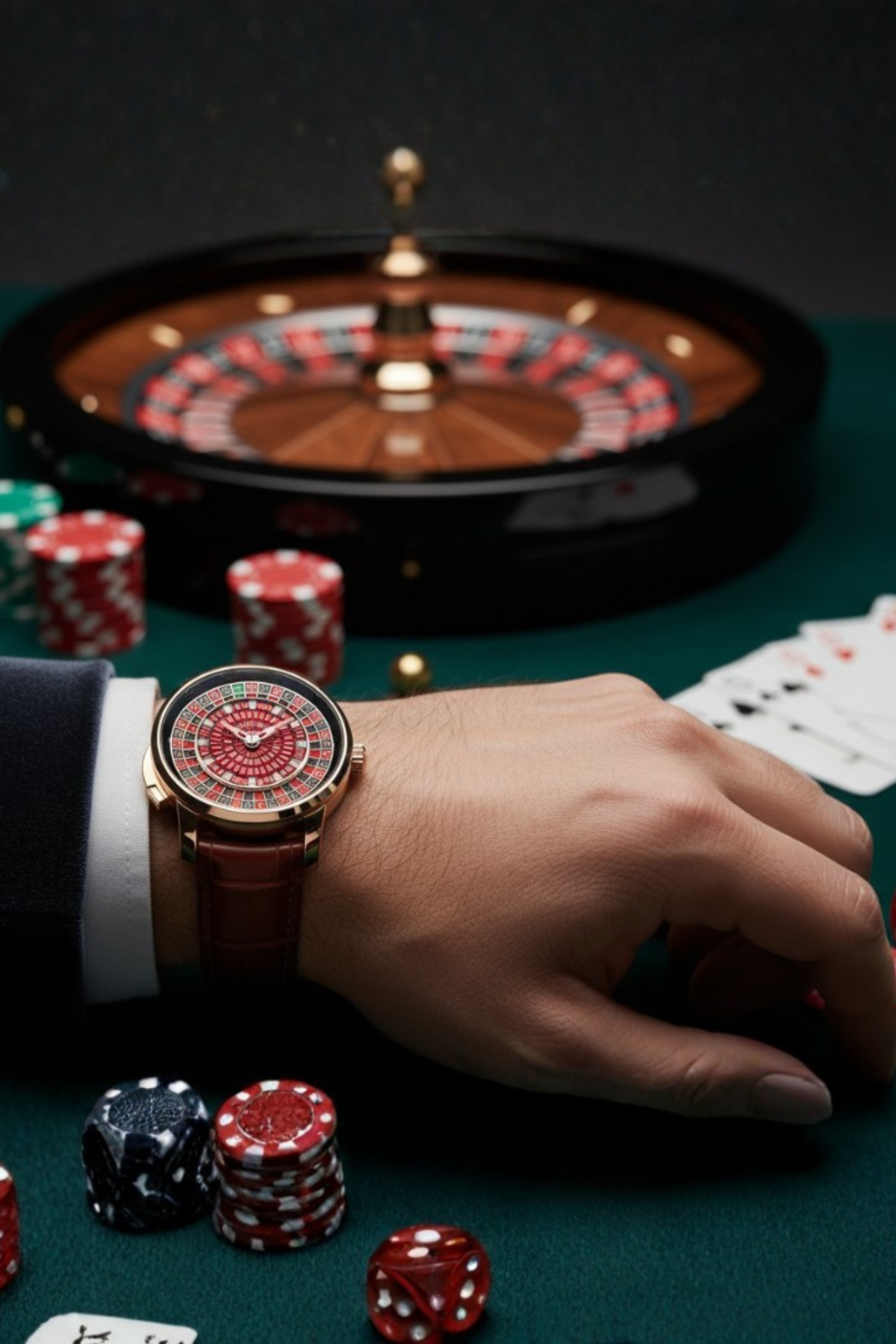 Casino Series Rose Gold Roulette Automatic Watch – Spiral Three Edition - (41018909)