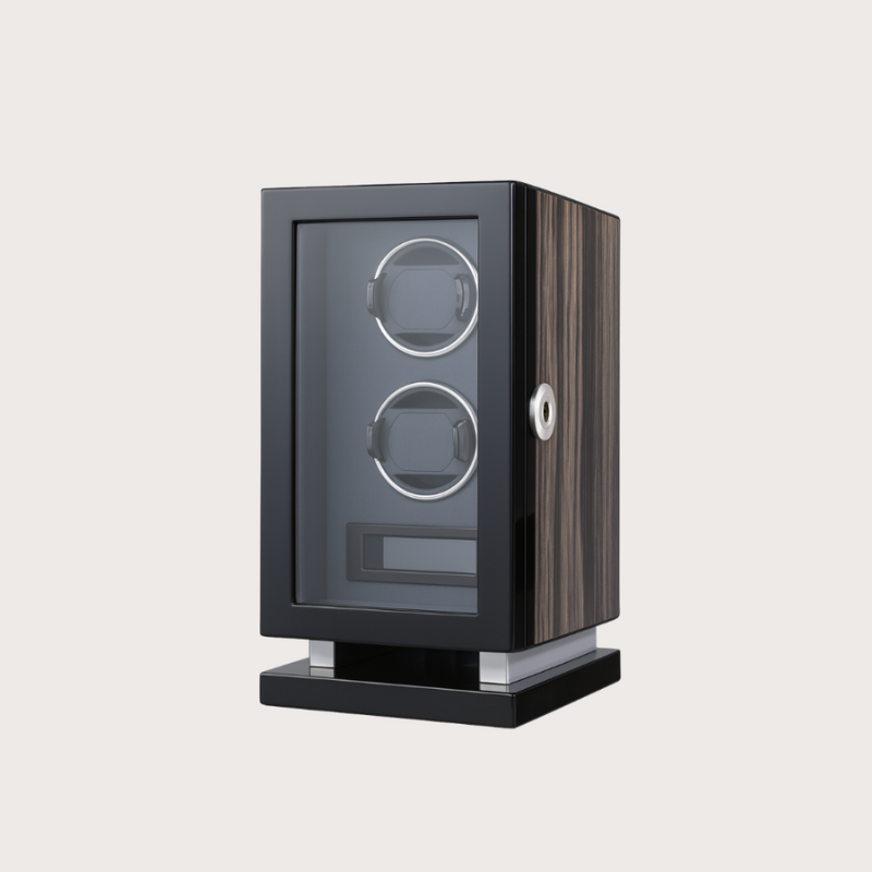 Zivanche LT-2602BHB-FP Luxury Watch Winder Box Automatic Built-in Led Light Touch Screen Fingerprint Watch Winder in 2 Solt