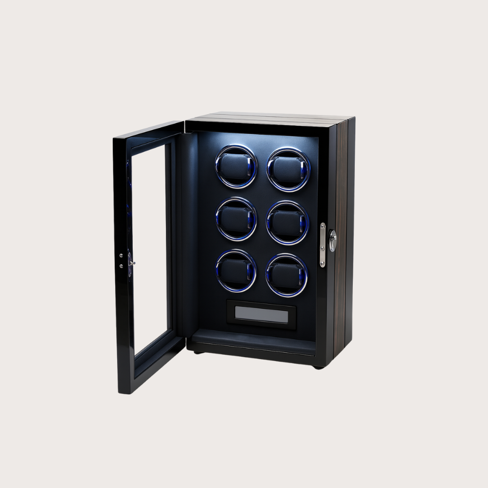 Zivanche LT-2606BMA-FP Luxury Automatic Watch Winder for 6 Watches