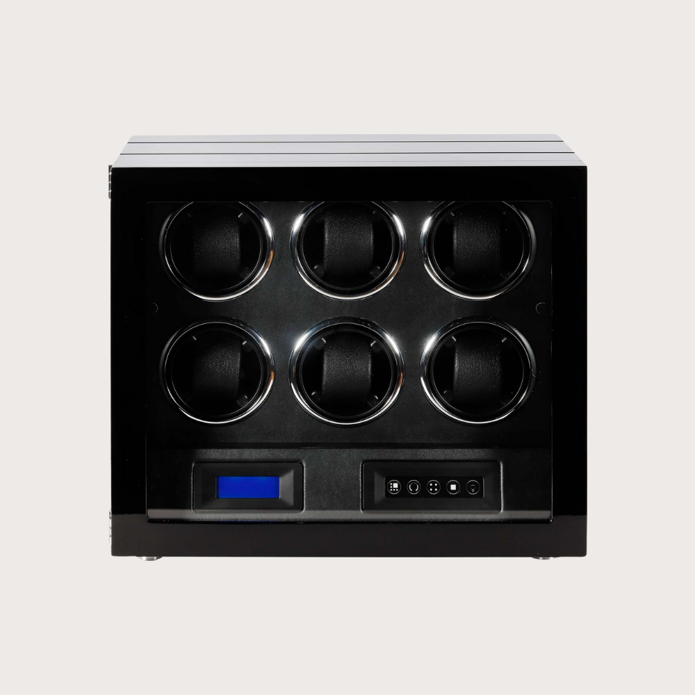 Zivanche LT-2806CB-FP Control Watch Winder Cabinet Style for 6 Watches