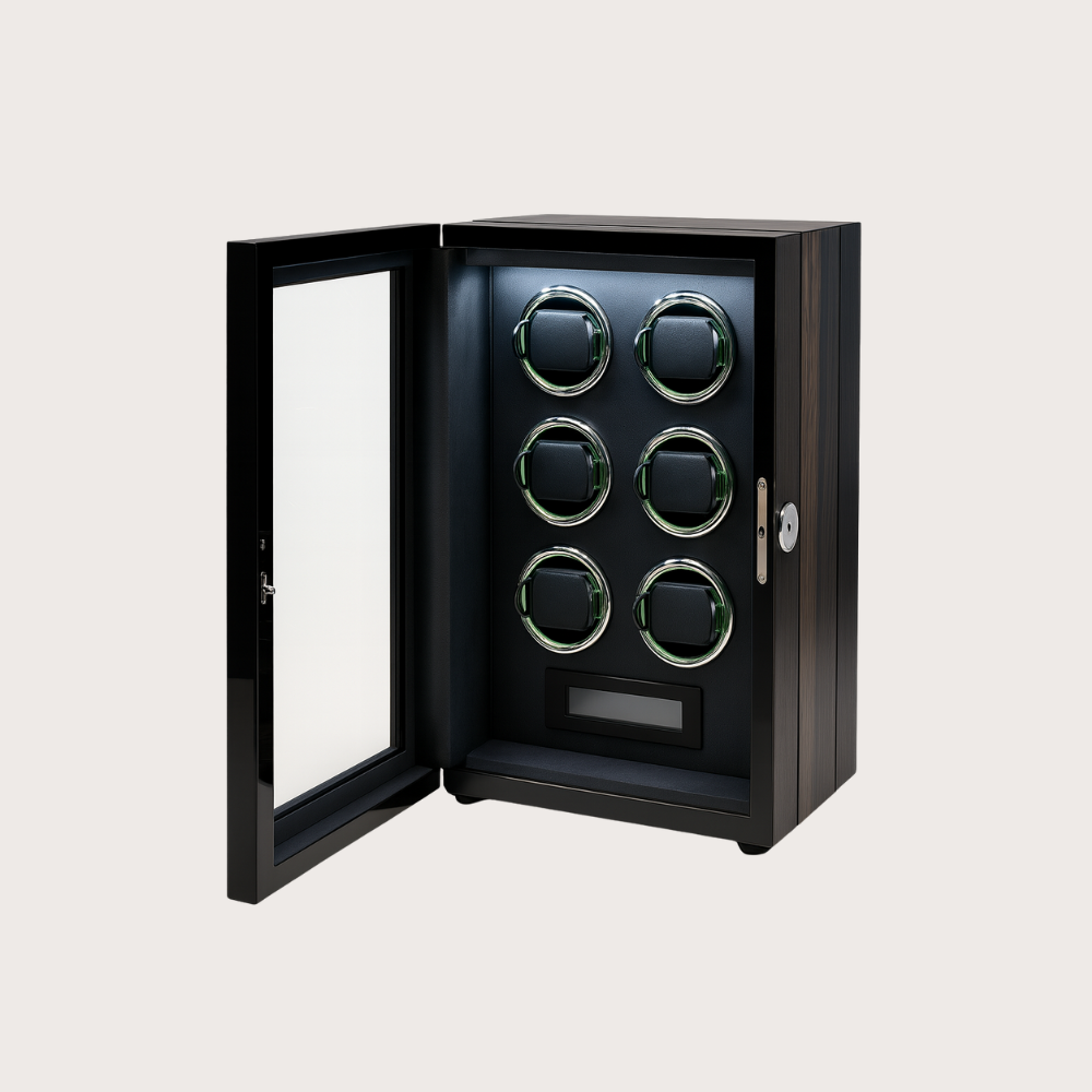 Zivanche LT-2606BHB-FP Luxury Automatic Watch Winder for 6 Watches
