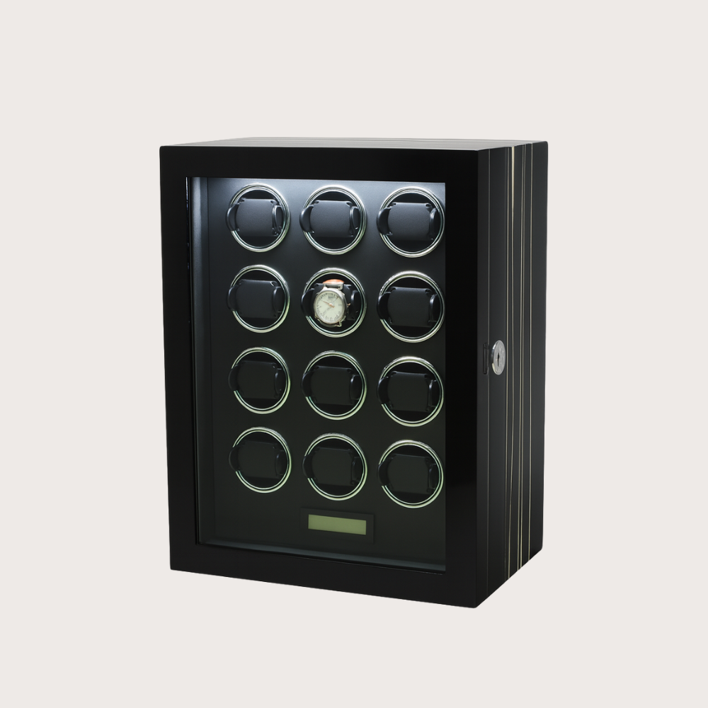 Zivanche LT-2612BHB-FP Watch Winder with Fingerprint Lock Register upto 20 fingerprints