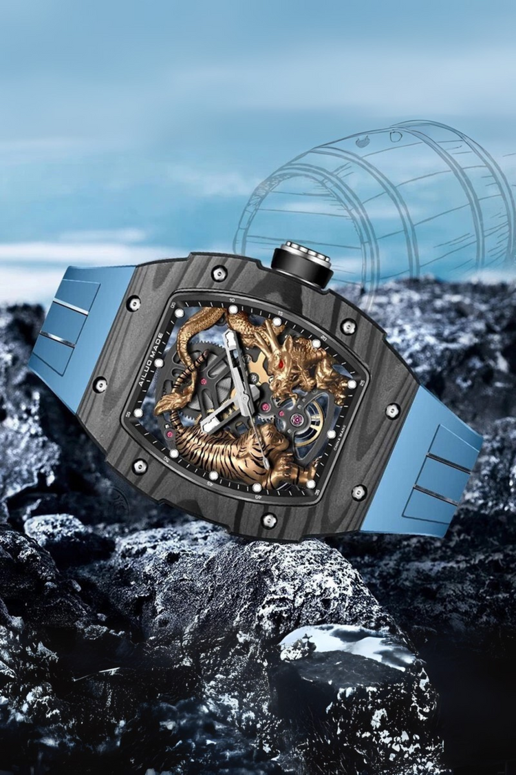 Men's Watch G6618 – Dragon & Tiger Edition Blue Watch