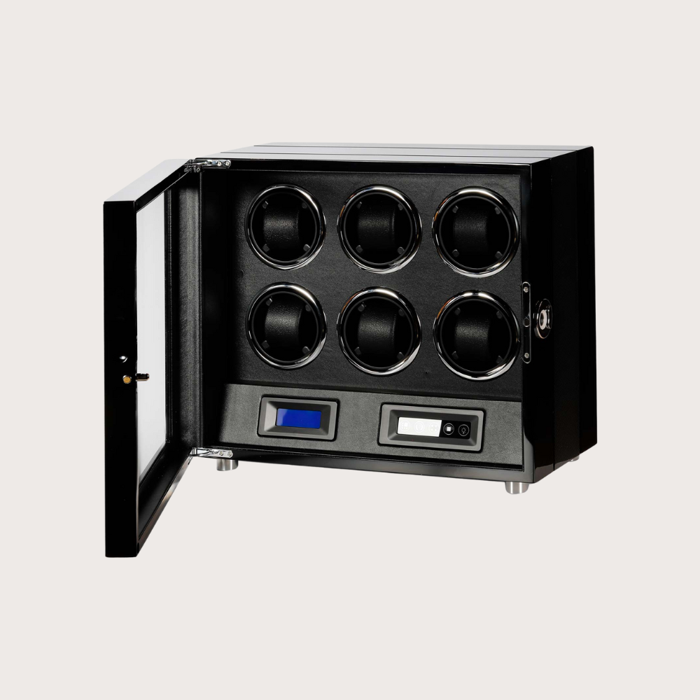 Zivanche LT-2806CB-FP Control Watch Winder Cabinet Style for 6 Watches
