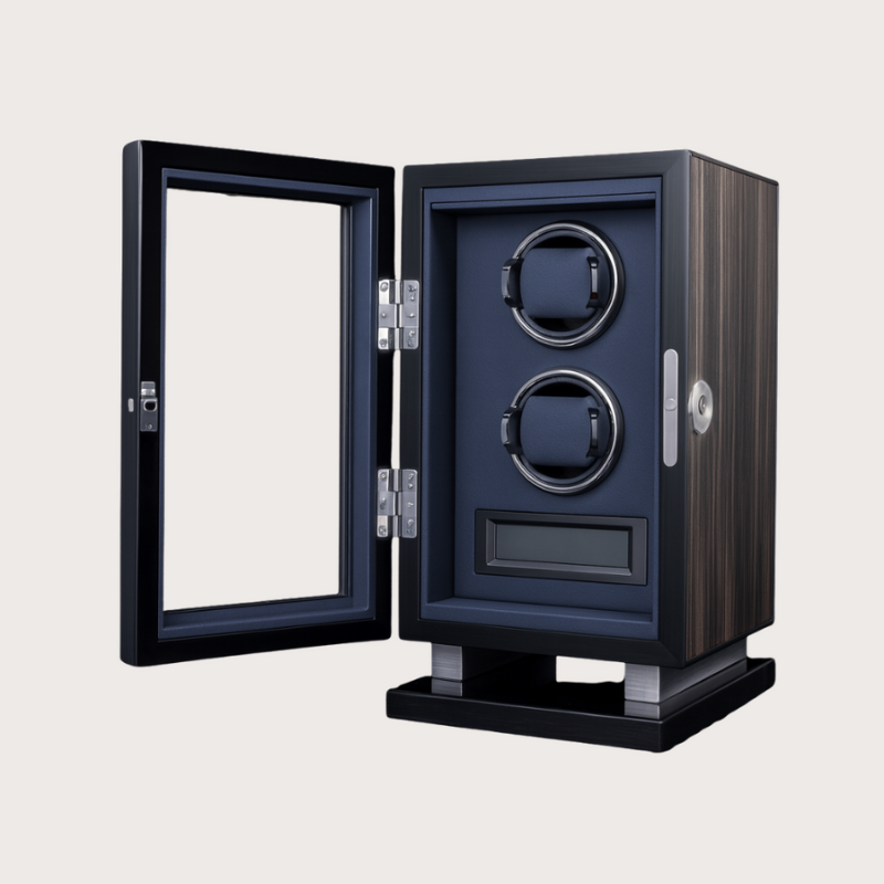 Zivanche LT-2602BHB-FP Luxury Watch Winder Box Automatic Built-in Led Light Touch Screen Fingerprint Watch Winder in 2 Solt