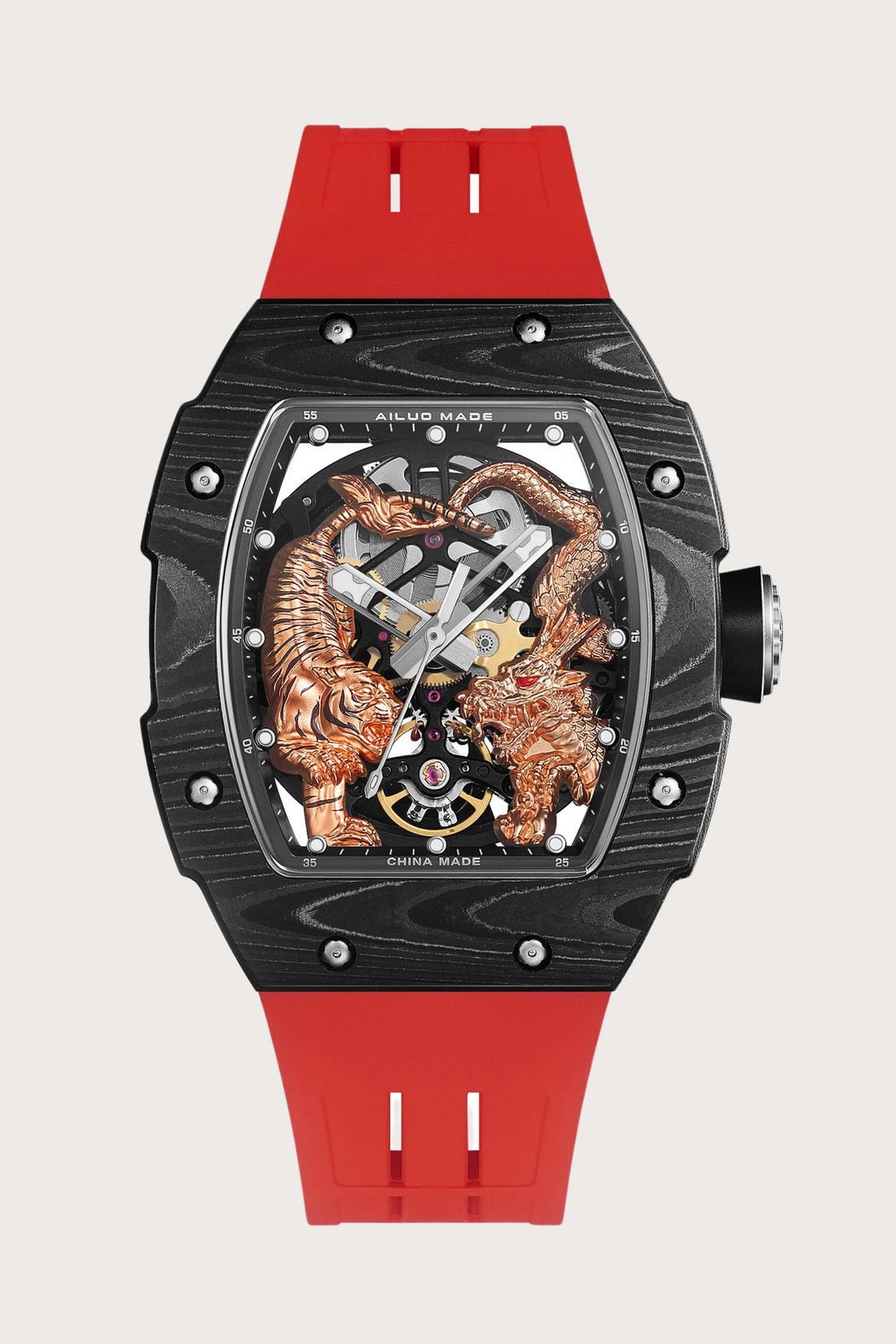 Men's Watch G6618 – Dragon & Tiger Edition Red Watch