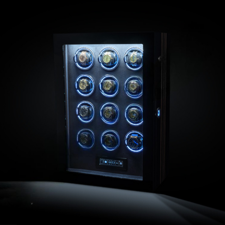 Zivanche LT-2612BMA-FP Watch Winder with Fingerprint Lock Register upto 20 fingerprints
