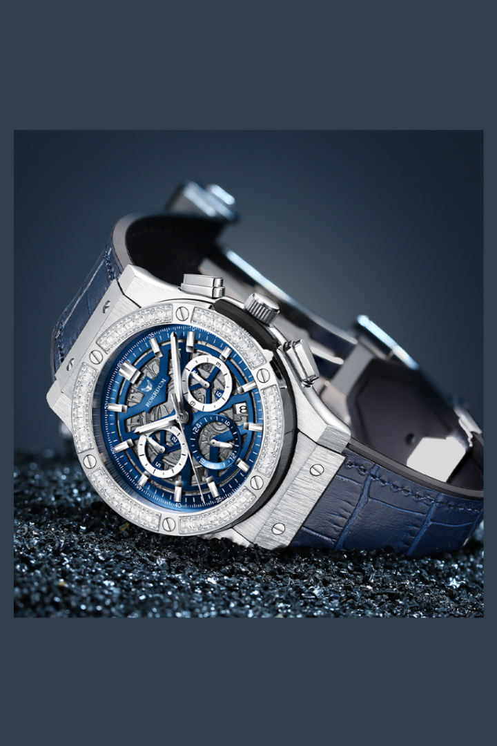 War-god| Blue Silver Fully Automatic Watch| A Roerdum Edition