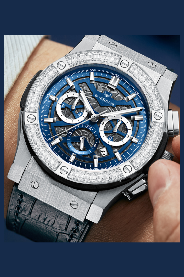 War-god| Blue Silver Fully Automatic Watch| A Roerdum Edition