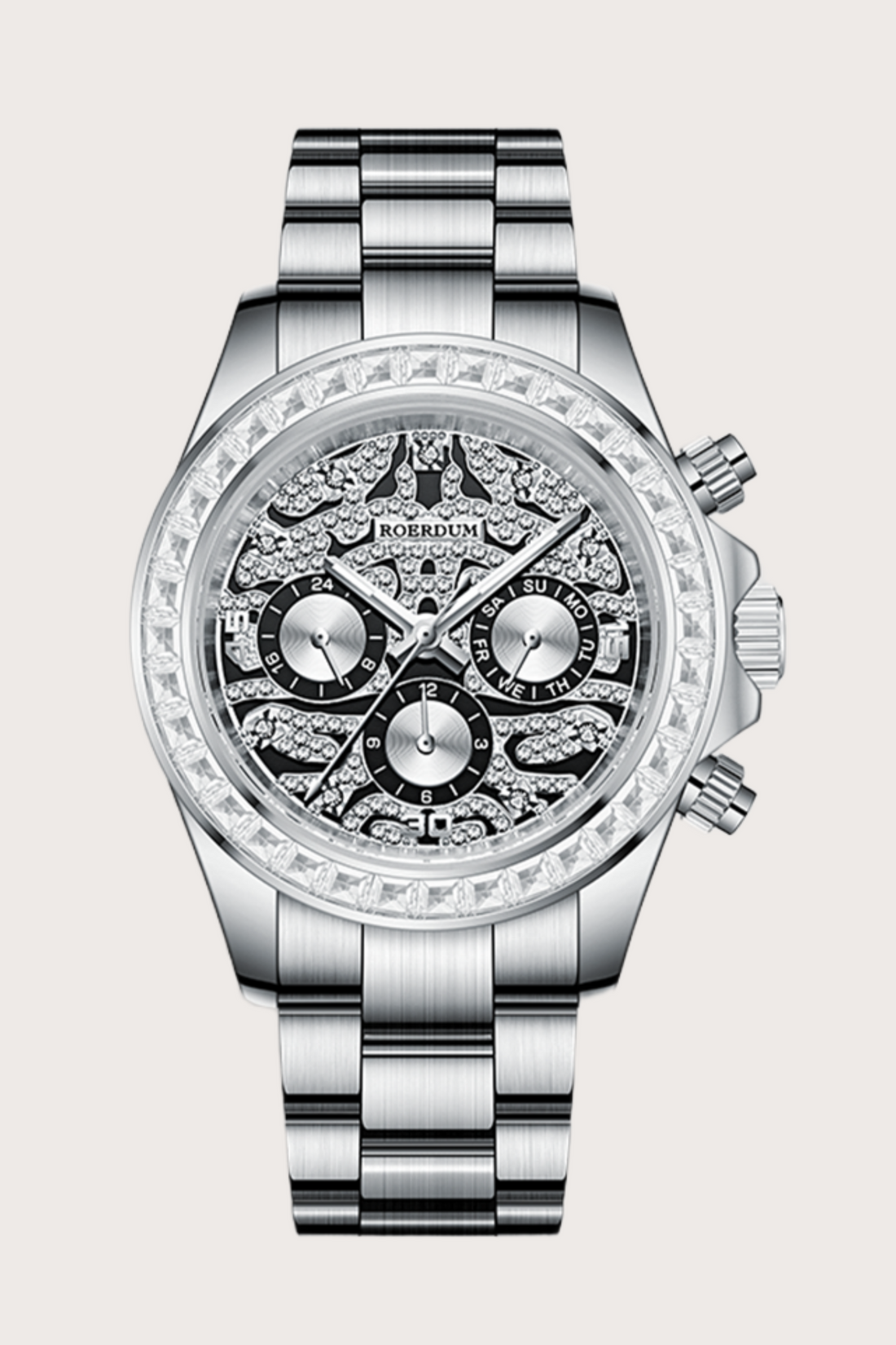 Tiger Daytona | Silver Fully Automatic Watch| A  Roerdum Edition - (ZIVROTGDTSLV0105)