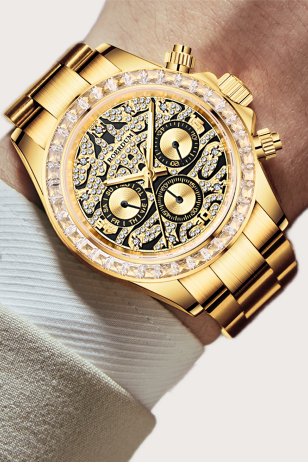 Tiger Daytona| Golden Black Fully Automatic Watch | A Roerdum Edition - (39907731)