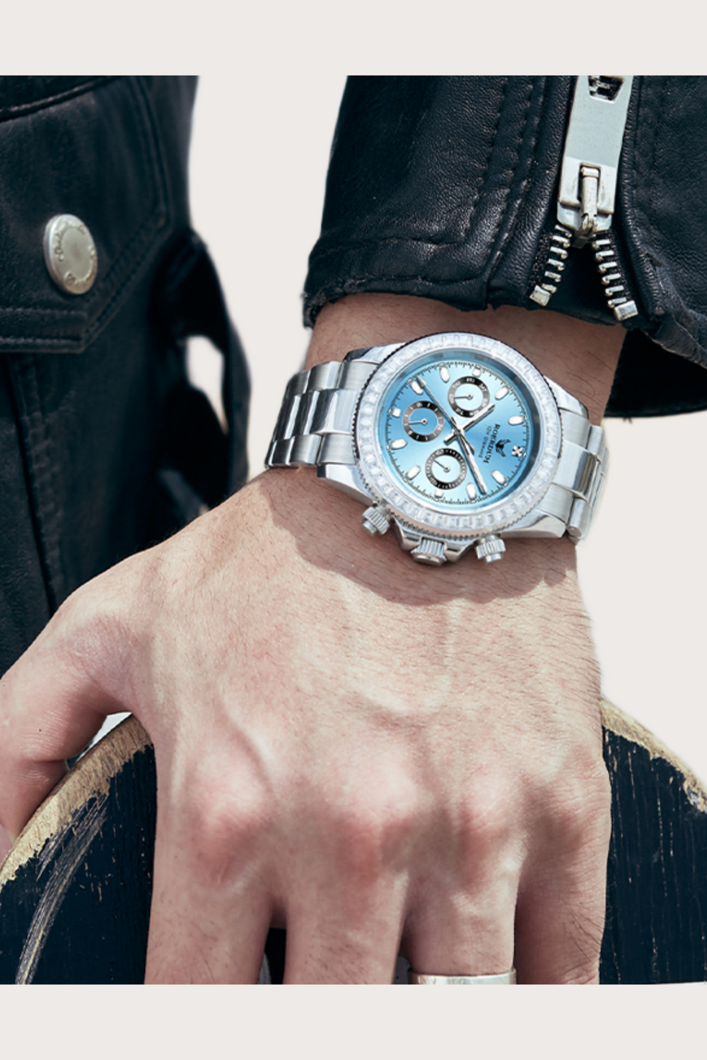 Ice Blue Daytona| Silver Blue Fully Automatic Watch| A  Roerdum Edition - (41070744)