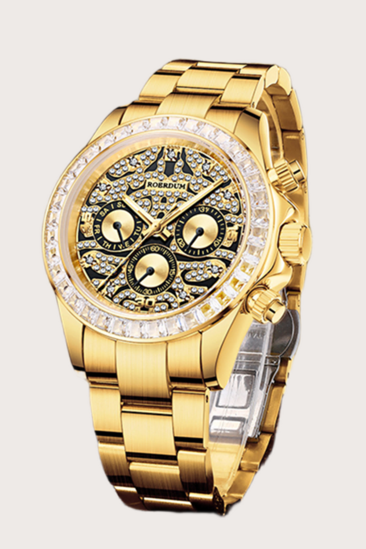 Tiger Daytona| Golden Black Fully Automatic Watch | A Roerdum Edition - (39907731)