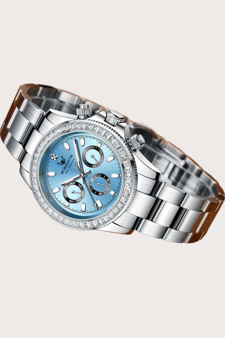 Ice Blue Daytona| Silver Blue Fully Automatic Watch| A  Roerdum Edition - (41070744)