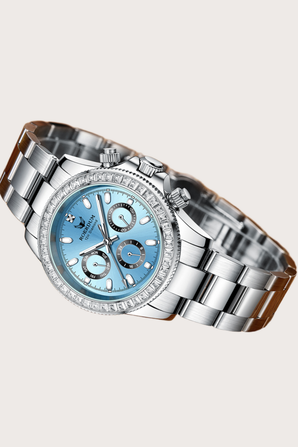 Ice Blue Daytona| Silver Blue Fully Automatic Watch| A  Roerdum Edition - (41070744)