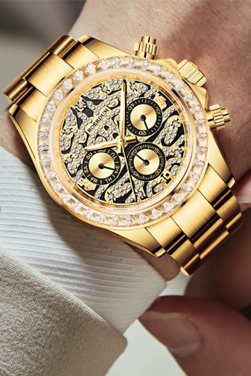 Tiger Daytona| Golden Black Fully Automatic Watch | A Roerdum Edition - (39907731)