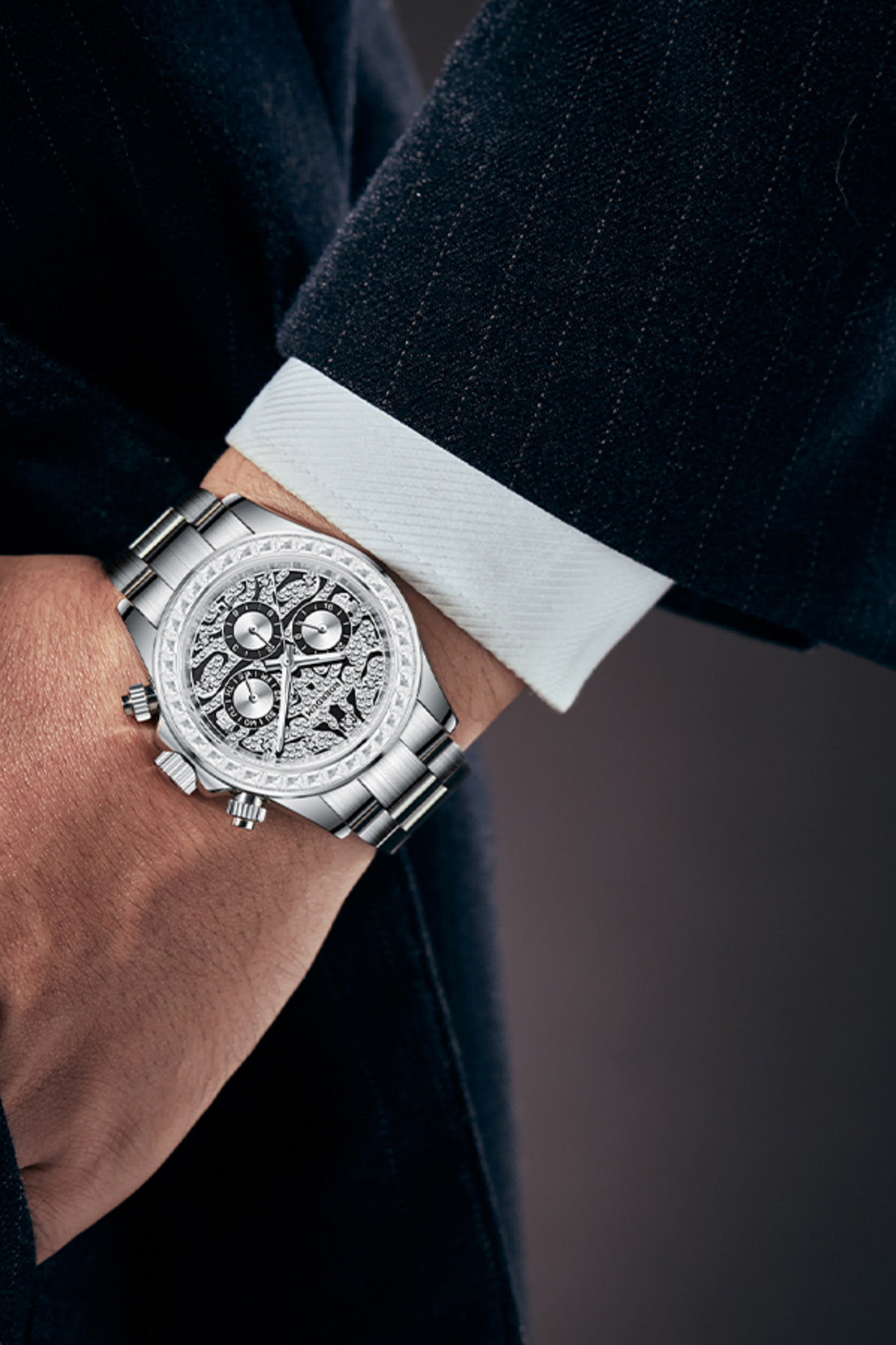 Tiger Daytona | Silver Fully Automatic Watch| A  Roerdum Edition - (ZIVROTGDTSLV0105)